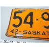 Image 2 : 1942 Sask Licence Plate