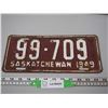 Image 1 : 1949 Sask Licence Plate