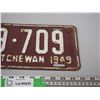 Image 3 : 1949 Sask Licence Plate