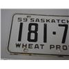 Image 2 : 1959 Sask Licence Plate