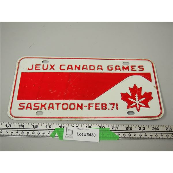 1971 Jeux: Canada Games Plate