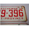 Image 2 : 1958 Pair of Sask Licence Plates