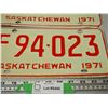 Image 3 : 1971 Pair of Sask Licence Plates