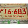Image 3 : 1975 Pair of Sask Licence Plates