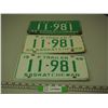 Image 1 : 1965, 1968, 1968 Trailer Plates Sask (Same number)