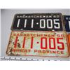 Image 2 : 1958, 60, 62, 63 Sask Licence Plates Same Number