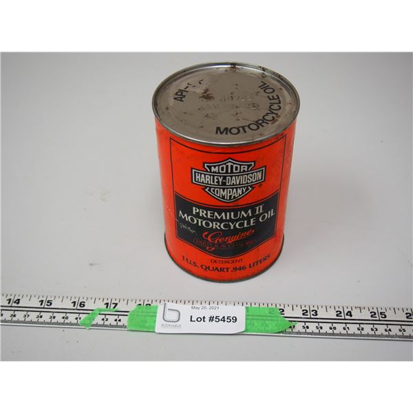 Harley Davidson Premium II Motor Cycle Oil Cardboard 1 Quart Oil Can (Full)