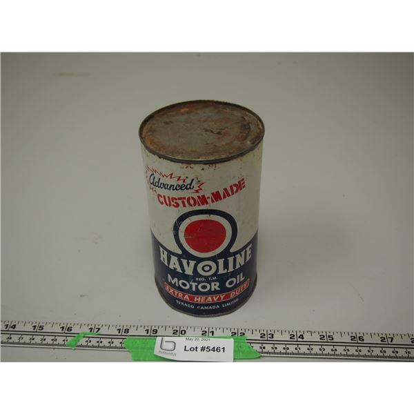 Havoline Motor Oil One Quart Oil Can