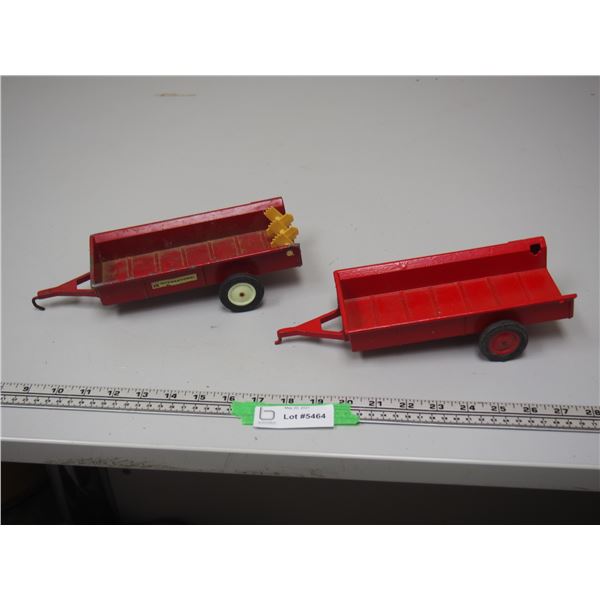 (2) Ertl Toy Spreaders (Total Length 10.5" Long) (Missing Pieces)