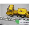 Image 2 : Tonka Toy Semi and Trailer with Tonka Grader (Semi Trailer 11" Long) (Grader 3" Long)