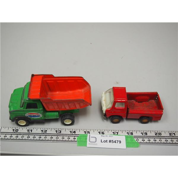 Tootsie Toy Small Dump Truck Plus Japan Metal Small Truck Dump Truck (5 3/4" Long) (Truck 4" Long)