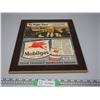 Image 1 : Mobil Oil Laminated Advertising on Wood (12 3/4" x 16.5" L)