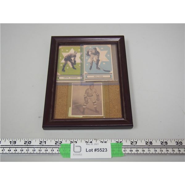 Vintage Hockey Cards in Frame