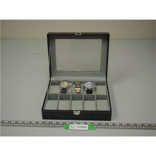 3 Watches in Case Tavan and ESQ Swiss Watcher