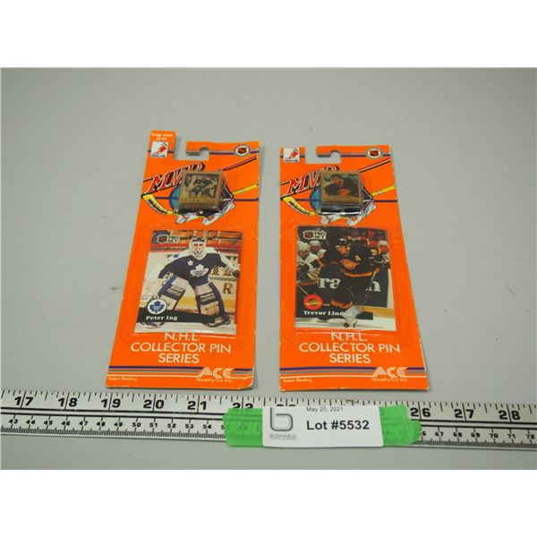 (2X THE MONEY) NHL Collector Series Pins (2) 1991