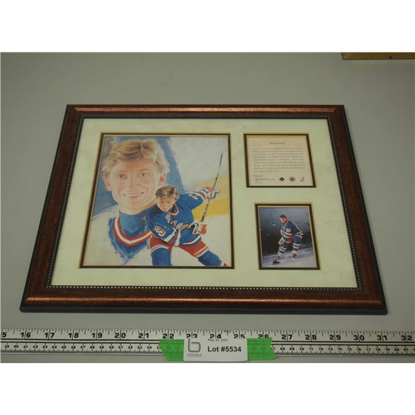 Limited Edition Original Art KRSI Collectibles Individually Numbered Print in Frame of Wayne Gretzky