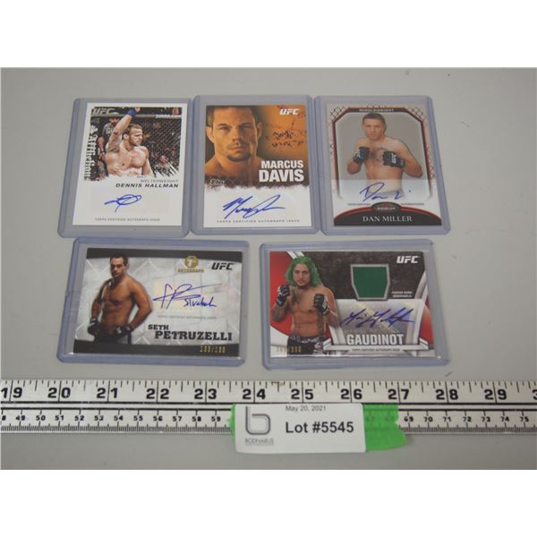 UFC Cards in Plastic Cases (5)