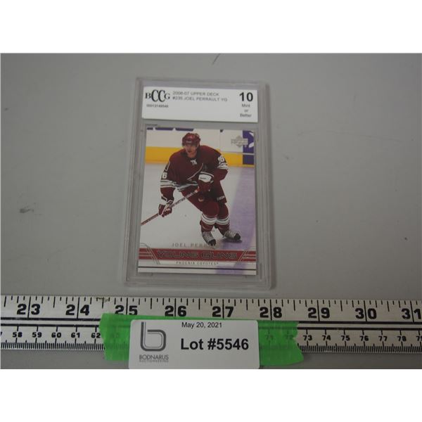Upper Deck Young Guns Joel Perrault Card in Plastic Case