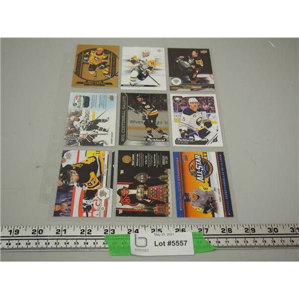 Upper Deck Sidney Crosby, Mario Lemieux and Jack Eichel Hockey Cards in Plastic Sleeve