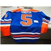 Image 4 : XL Edmonton #5 Smith Signed Hockey Jersey With Beckett Certificate (Great Condition)