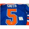 Image 5 : XL Edmonton #5 Smith Signed Hockey Jersey With Beckett Certificate (Great Condition)