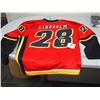 Image 4 : XL Calgary #28 Lindholm Signed Hockey Jersey With Beckett Certificate (Great Condition)