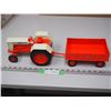 Image 1 : Ertl Case 1030 Tractor and Ertl Case Wagon (Repainted, As Is)
