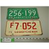 Image 3 : 1963, 65, 75 Sask Licence Plates