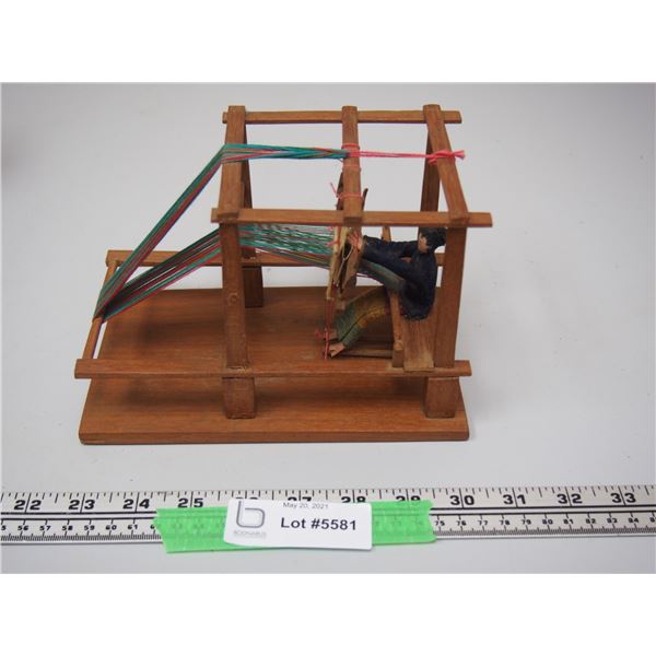 Homemade Ornament Lady Weaving