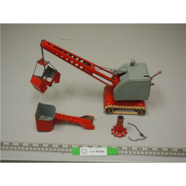 MTZ Digger Made in US Zone Germany With Attachments (Rare) (Total Length 13")