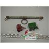 Image 1 : Ertl Toy Round Baler, Ertl Grain Wagon Missing Wheel, Plus Advertising Item Plus Miniature Evener