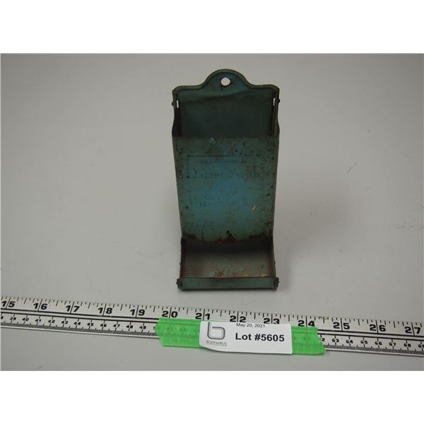 Vintage Advertising Match Holder Compliments of James Smith, Sask