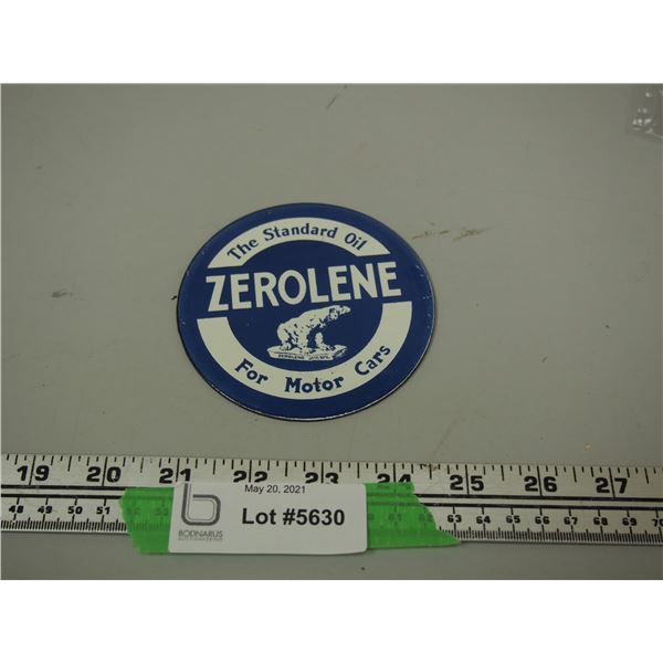 Zerolene Porcelain Sign (4" Diameter)