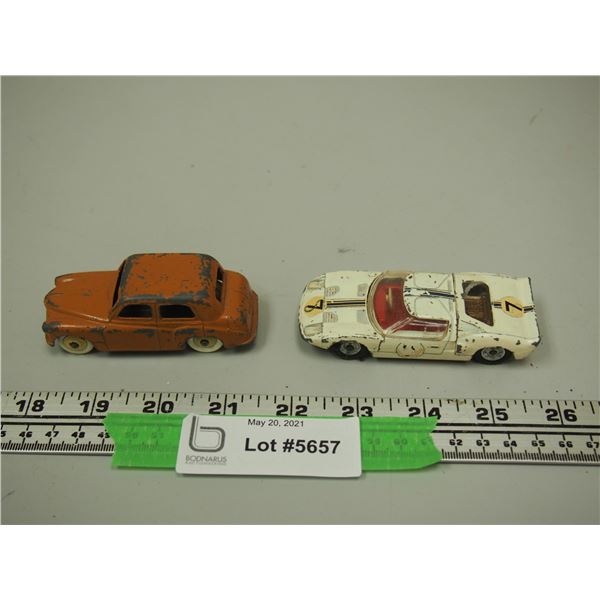 Dinky Toys Ford GT Race Care (Wheel Melted) Plus Dinky Toys Hillman Minx Car