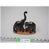 Image 1 : Wooden Carved Elephant (One Tusk Is Broken Off and Missing) (7x7.5)