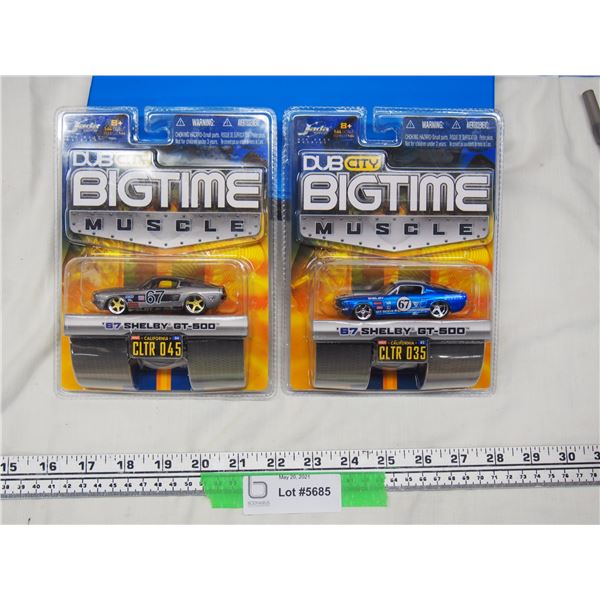 (2X THE MONEY) Jada Toys 1/64 67 Shelby 500 Cars (2) NIB