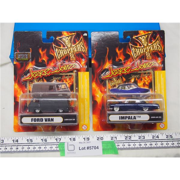 West Coast Choppers 1/64 Scale Ford Van and Impala (NIB) (2)