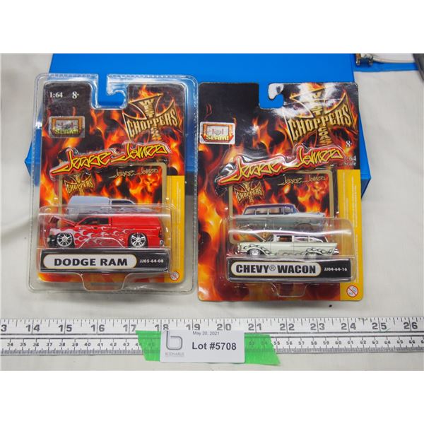 West Coast Choppers 1/64 Scale Dodge Ram, Chevy Wagon (NIB) (2)