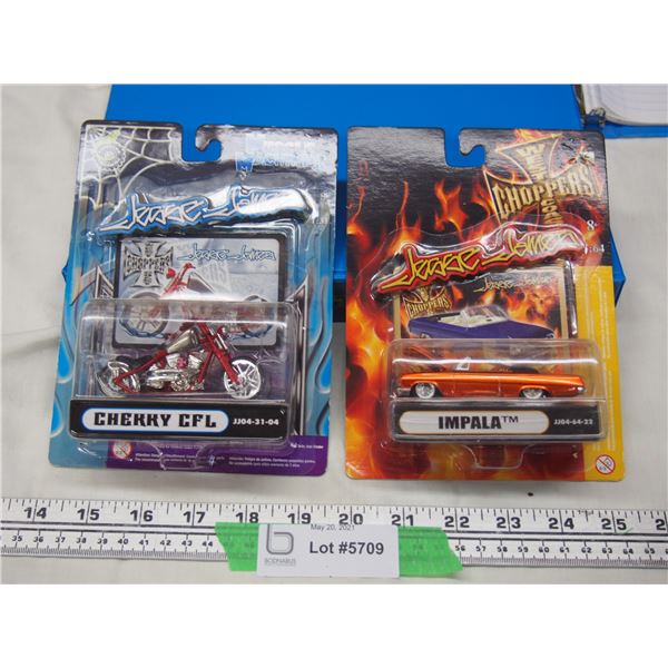 West Coast Choppers 1/64 Impala and Muscle Machines 16/4 Cherry CFL 1/64 NIB (2)