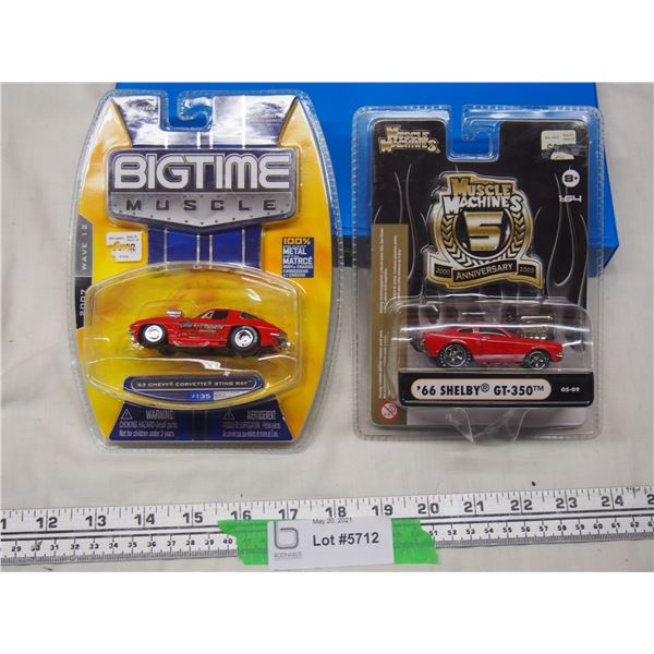 Muscle Machines and Bigtime Muscle Jada Toys 1/64 63 Chev Corvette, and 66 Shelby