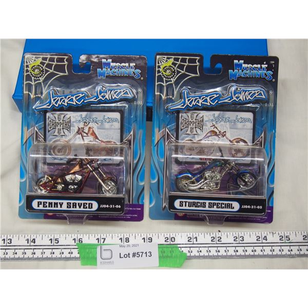 Muscle Machines 1/31 Penny Saved, Sturgis Special Toy Motorcycles NIB (2)