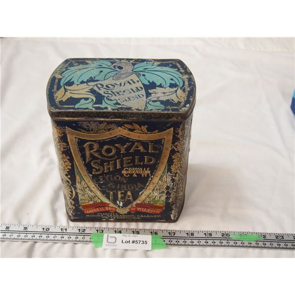 Royal Shield Tea Tin