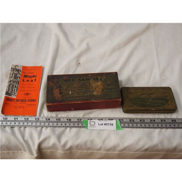 Web Saw Set Empty Box and Manual Plus Altham Main Springs Empty Container