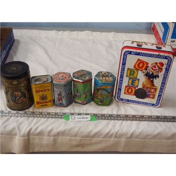 Lot of Collectible Tins 40th Anniversary Oreo, Twinnings Tea and Misc