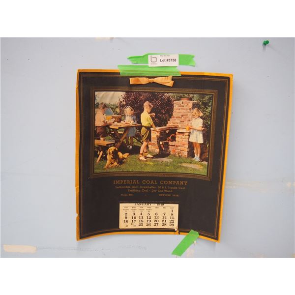 1949 Imperial Coal Co Calendar