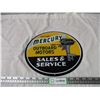 Image 1 : Mercury Outboard Tin Sign (12" Diameter)