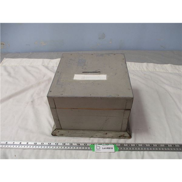 Ticket Storage Box (Wooden Metal Top)