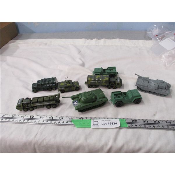 Lot of Toy Army Vehicles Plastic
