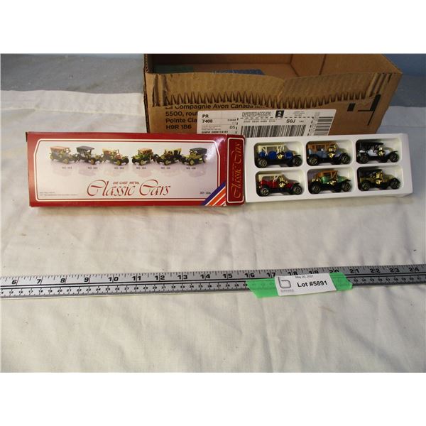 Die Cast Metal Classic Cars Set of 6 Mini Cars (NIB)