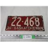 Image 1 : 1934 SK Licence Plate